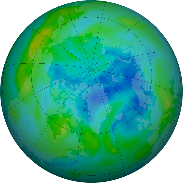 Arctic ozone map for 16 September 2002